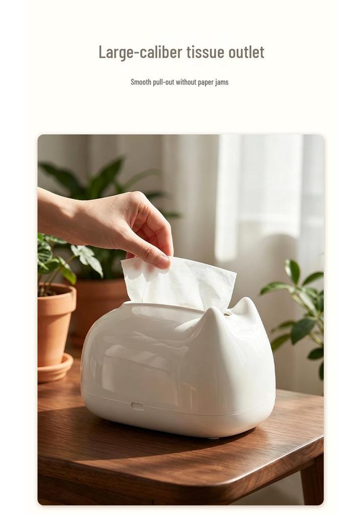 High-End Creative Kitten Tissue Box: Luxury Cute Decor for Living Room & Coffee Table