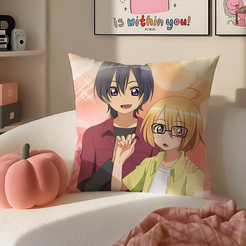 Sweet Yaoi Manga LLove Stage Cushion Cover Pillowcase Short Plush Invisible zipper Room Sofa Cushion Cover