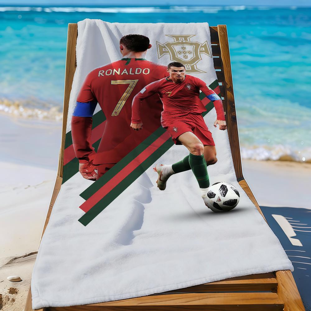 Super C-Cristiano Gwiazda R-Ronaldo-S CR7 Ręcznik Sportowy Szybkoschnący Sprzęt Turystyczny Kempingowy Odporny na Piasek Miękki Lekki Duży Ręcznik Plażowy