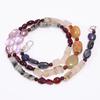 Natural Green Rutile Quartz Unakite Garnet Beads Necklace 4-13 Mm 18" UB-8087 UB-8087