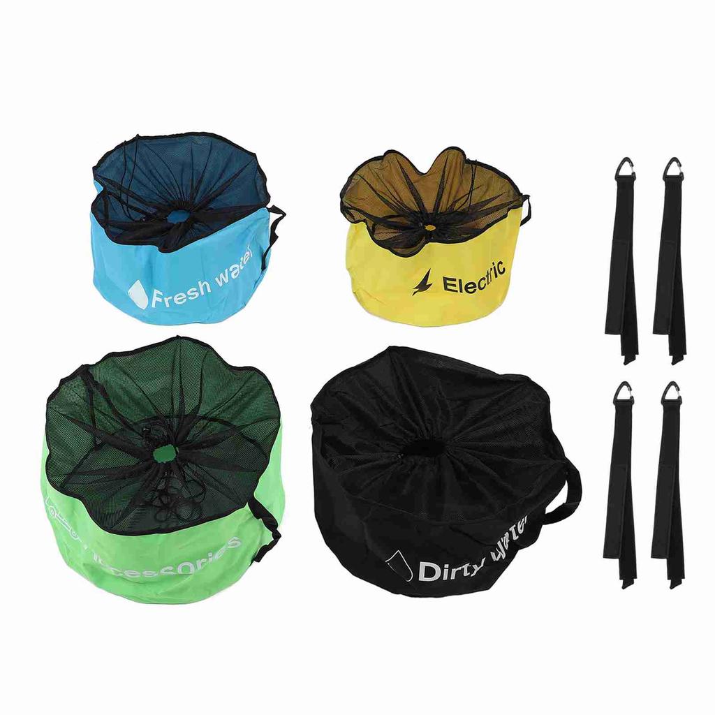 4 Pcs RV Hose Storage Bag 600D Oxford Cloth Water Proof Breathable Electrical Cord Sewer Hose RV
