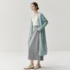 2025 Cashmere Rolled Edge Long Cardigan: Autumn/Winter Collarless Outerwear for Women - Comfy, Stylish & Perfect for Commuting