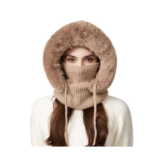 

Уличный головной убор 3 в 1 Шапка Шарф Съемный комплект защиты лица Регулируемая посадка по лицу Ветрозащитная Теплая Вязаная Флисовая Шапка для холодной погоды