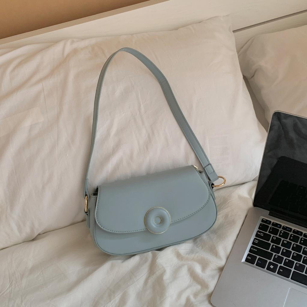 New Style Bag for Women's Niche Design Shoulder Bag Simple Underarm Bag Saddle Bag