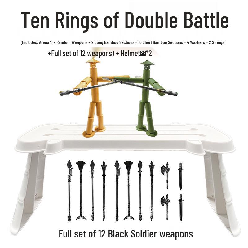 Sixth Grade Student Textbook Puppet Toy - Bamboo Joint Man Battle Double PK for Parent-Child Interaction