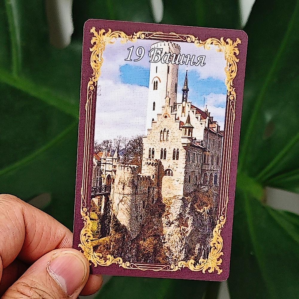 Classical Realistic Lenormand Deck, 40 Pcs Medieval Classics Lenormand Cards 9*6cm In Russian Language