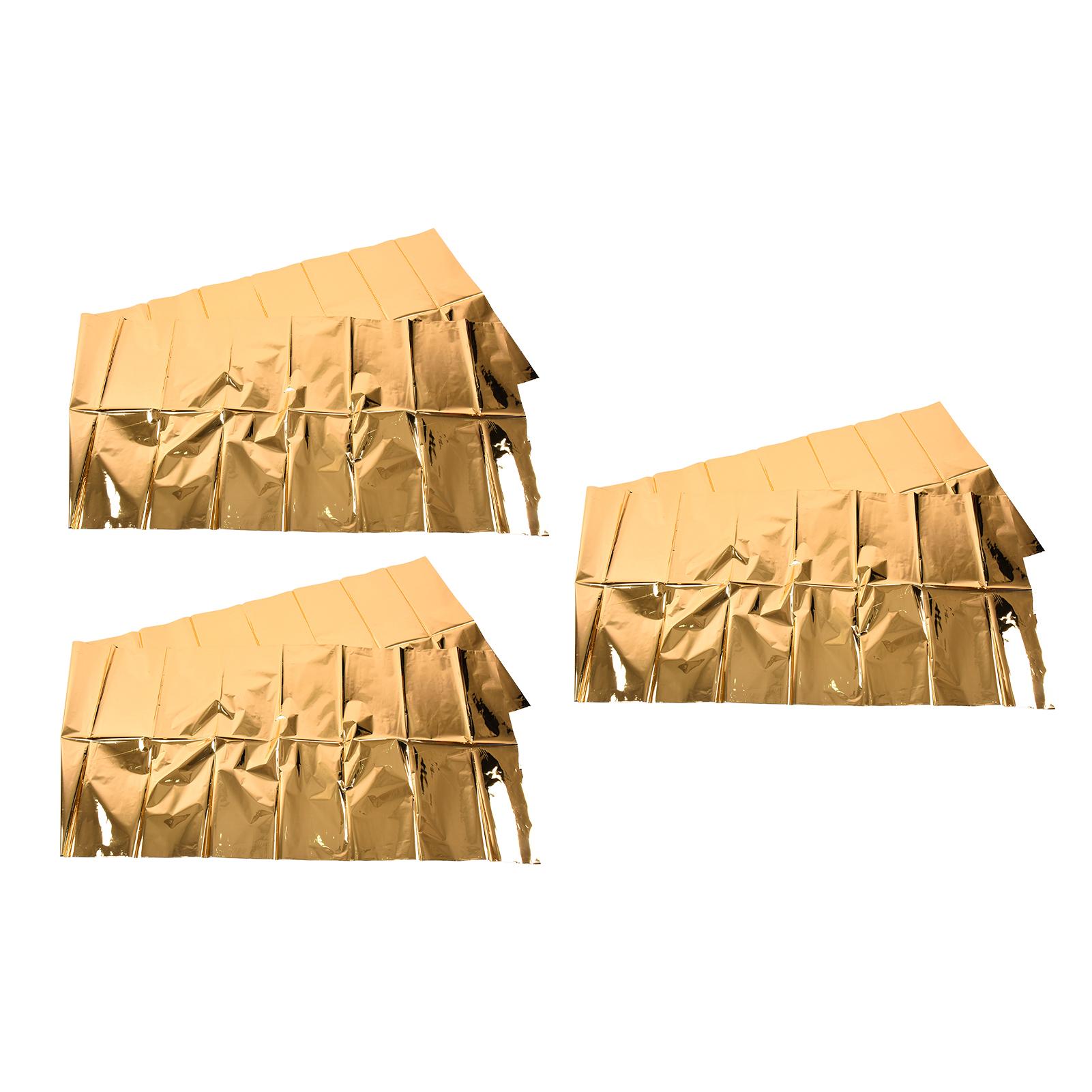 

3Pcs Decorative Tablecloths Aluminum Foil Shiny Tablecover Table Decoration Accessories