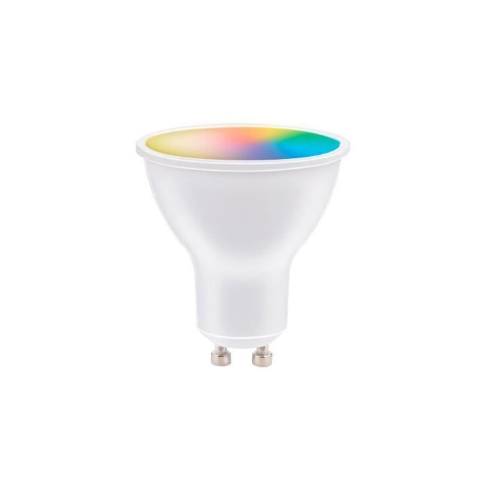 Ampoule Intelligente LED RGB+GU10 4.9W Alpina - Blanc - Wifi - Plage De Température De Couleur 2700-6500K