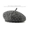 Polka Dot Painter Beret Cap Vintage Autumn Winter Beret Elegant Women's Beret Hat  for Women