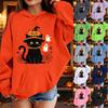 Kids Halloween Printed Hoodie Casual Loose Fit Pullover for Boys Girls Party and Daily Wear