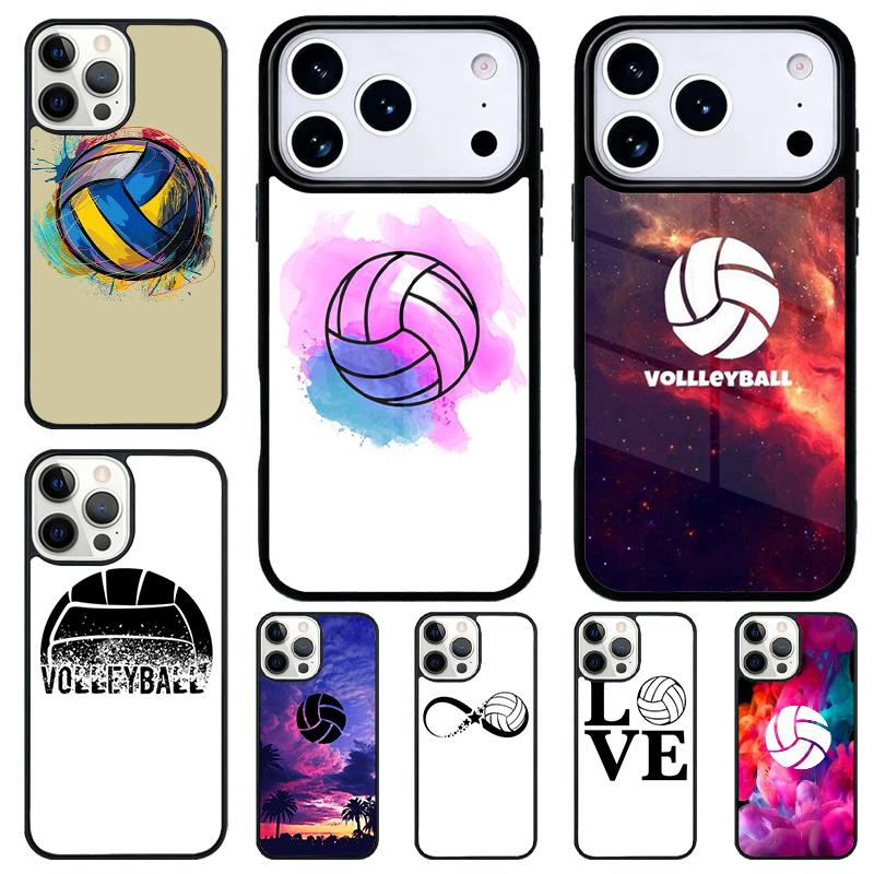 Sportovní Láska Volejbal Nárazuvzdorný Kryt na Telefon pro iPhone 17 Air 16e 15 11 12 14 13 Pro Max Kryt Coque