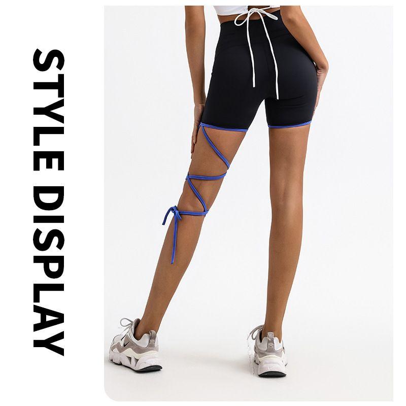 

Export 2024 New Arrival Yoga Sports Gym Strap High Elastic Quick-Drying Running Training Hot Pants Shorts Women Black L