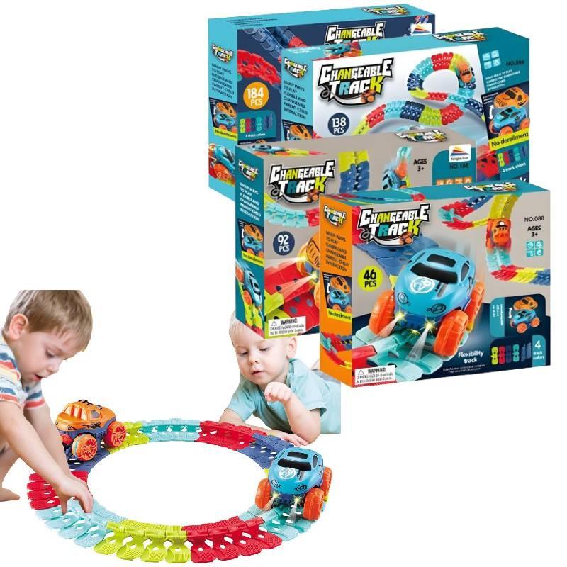 Exciting Gravity Defying Electric Roller Coaster Track Set With Colorful Lights And Magnetic Features