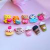 10Pcs New Mixed Lovely Cartoon Animals / Drinks Flat Back Resin Scrapbooking DIY Jewelry Craft Decoration Accessories