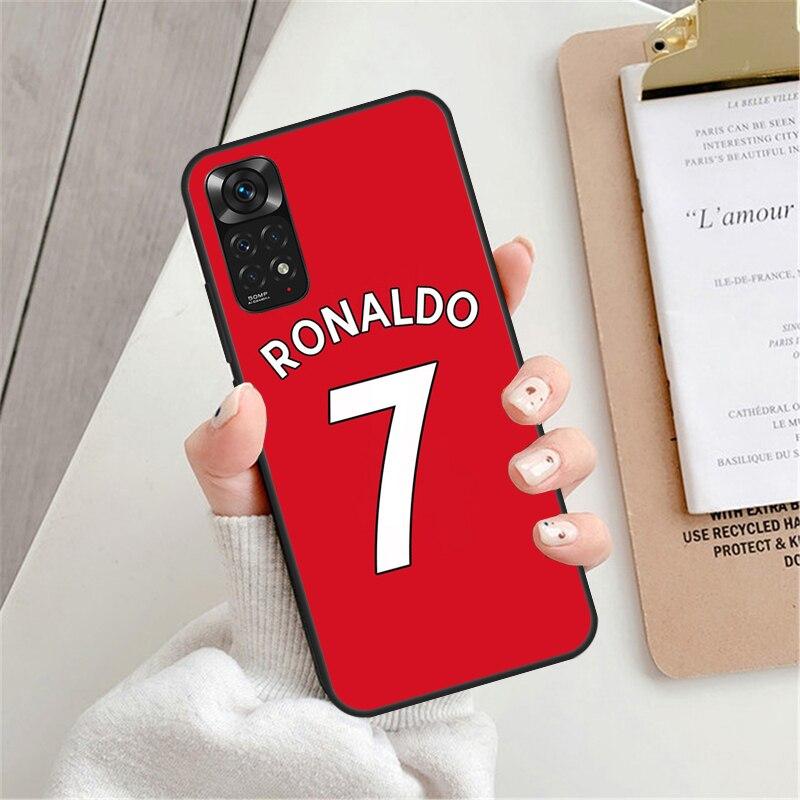 Football Player Name Number Case For Xiaomi Redmi 9 10 9C 10A 10C Cover For Redmi Note 7 8 9 10 11 Pro 8T 9S 10S 11S