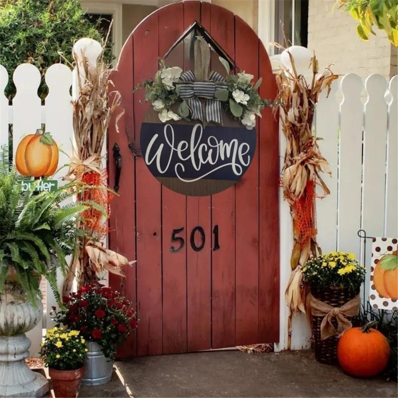 Handcrafted Wooden Letter Bowknot Holiday Garlands User friendly Door Or Wall Hanging For Seasonal Homes Decoration