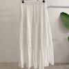 Honey J Sandy Embroidery Lace Banding Long Skirt 3 Colors