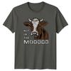 Not In The Moood Cow TShirt Funny Sarcastic Graphic Tee