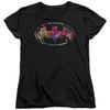 Batman Hawaiian Shield Womens T Shirt Black Officially Licensed