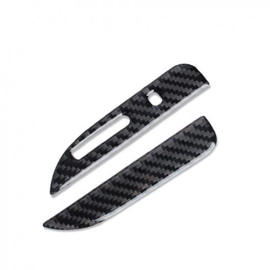 Carbon Fiber Interior Gear Shift Decor Panel Trim Fit For Ford Mustang 2015-