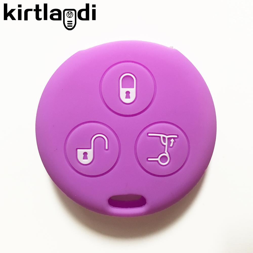Silicone Car Key caps Case key cover Holder for Mercedes Benz SMART Fortwo 450 Forfour Roadster City Body fob auto accessories