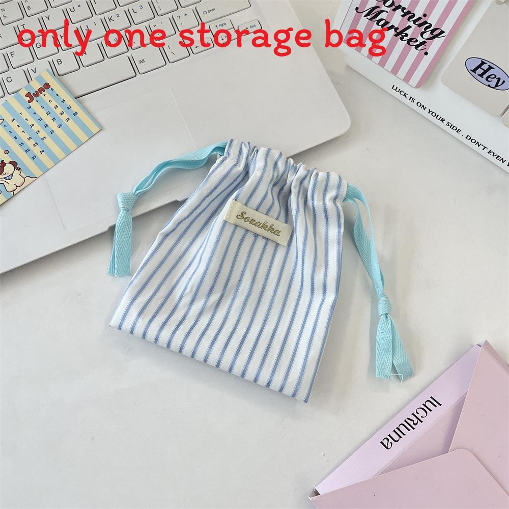 Travel Cosmetic Organizer With Printed And Drawstring Design For Makeup And Skincare Storage