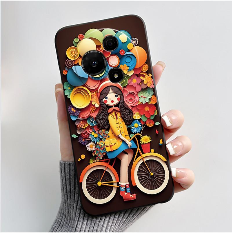 For TCL 60 NxtPaper 4G T626K / 60 SE NxtPaper 5G Casing Cute Love Rabbit Funny Black Soft Silicone Phone Case Shockproof Cover