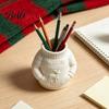 Desktop Ornament for Dressing Table 3D Printed Sweater Pen Holder, Creative Desk Organizer with Elk Snowflake Relief Home Unique Holiday Gift