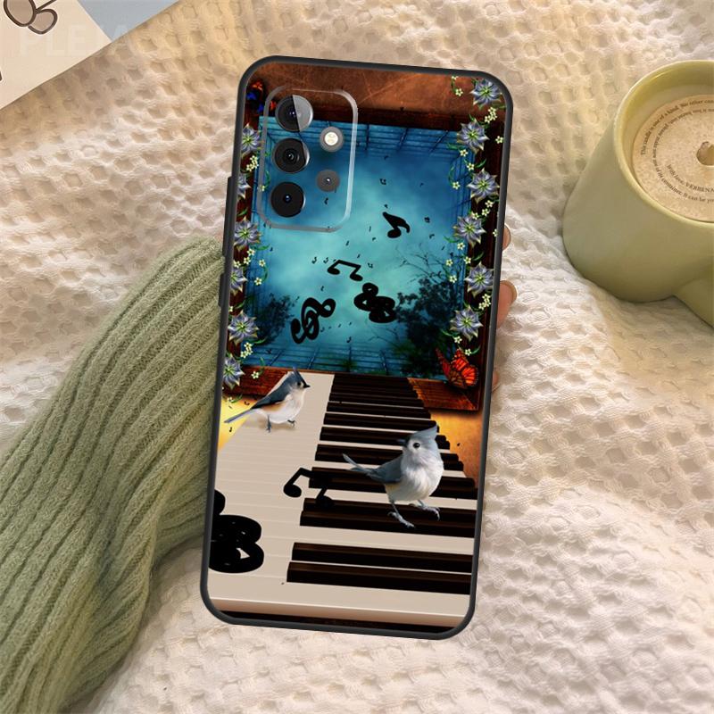 Piano Keys Musical Phone Case For Samsung Galaxy A34 A54 A14 A13 A12 A32 A52 A22 A72 A31 A51 A71 A52S A53 Cover