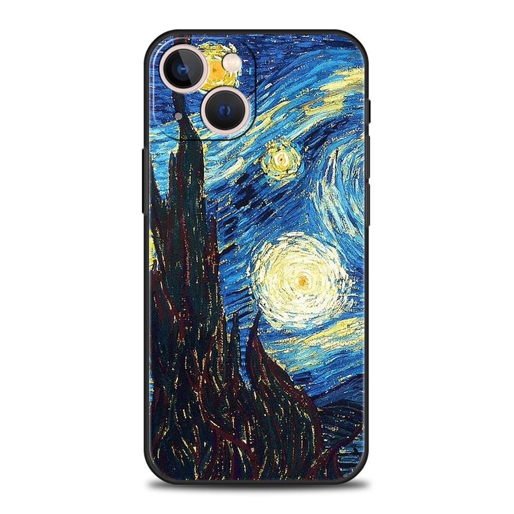 Van Gogh Oil Painting Phone Case For iPhone Apple 14 13 Pro Max 12 11 Mini 7 8 Plus XR XS X SE 2020 Cover Shell Soft Coque Funda