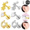 Heart Shape Little Monster Titanium Stud Earrings for Women with Diamond Details - Exquisite and Versatile Style