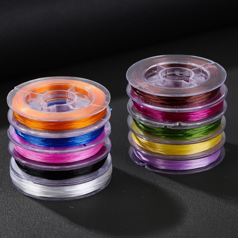 Colorful Stretchy Beading Thread 10 Rolls Flexible Crystals Elastic String for Handmade Jewelry Craft and Projects