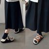 Design sense lamb wool slippers women's outer wear 2025 new spring retro velvet Boken non-slip cotton slippers