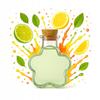 5x DAISY Glass Bottles Containers 150ml Decorative for Liqueur Gift Alcohol