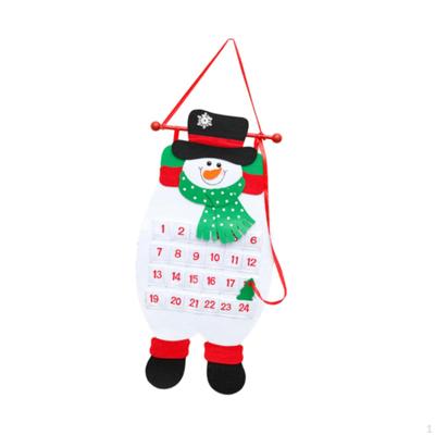 Weihnachts-Adventskalender Schneemann Dekoration für Kaminsims Winter
