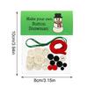 DIY 4pcs Christmas Button Ornament Making Kit Christmas Snowman/Santa Claus/Christmas Tree/Angel Button Pendant Making Set