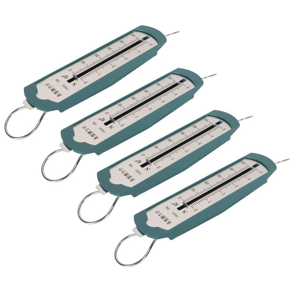 4pcs Metal Spring Bar Force Meter Rectangular Shape Spring Balance Lab Force Gauge Lab Testing