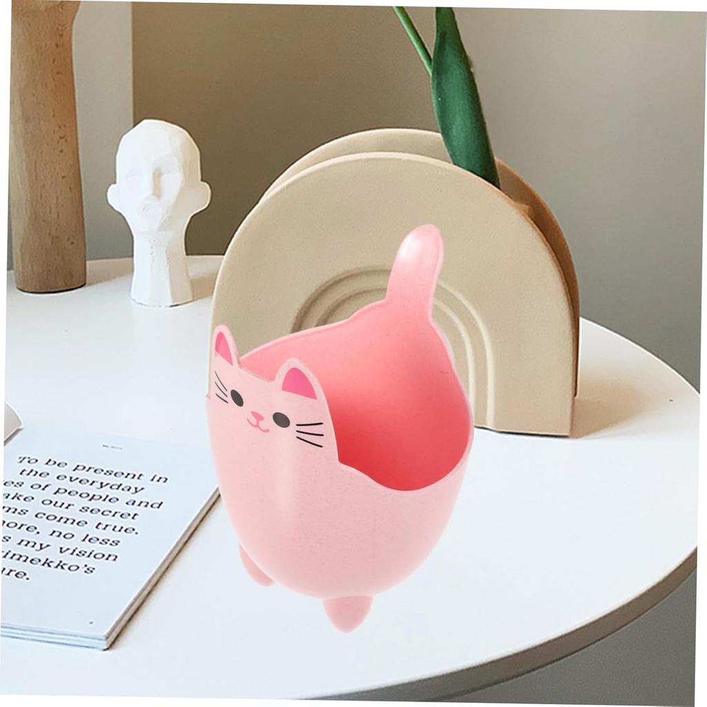 cat Shaped Trash can Kitchen Garbage bin Cartoon Waste Basket Dorm Trash can Tiny Trash can Little Trash can Mini Desktop Wastebasket Pen Container