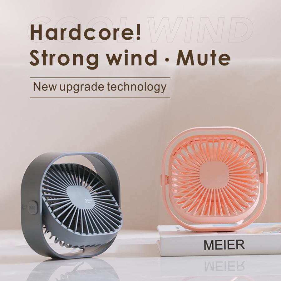 

2024 New USB Ultra Silent Portable Fan 360° Adjustable Mini Air Conditioner Small Cooling Fan 3 Wind Speeds for Office Home синий