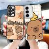 Funny Capybara Cartoon Cute Plating Phone Case For Samsung A17 A07 A37 A57 A16 A56 A15 A55 A14 A54 A13 A53 A26 A36 A25 A35 A24 A