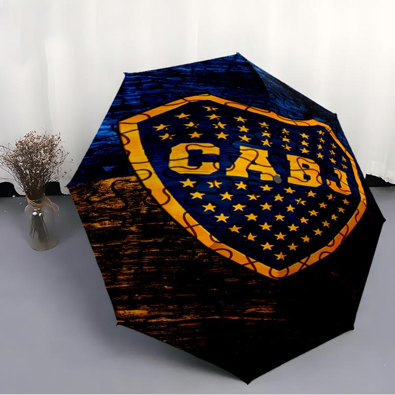 Printed Club Atlético Boca Juniors Printed Folding Umbrella,Outdoor,Leisure,And Travel Umbrella,Durable Umbrella Fabric,Birthday And Holiday Gift