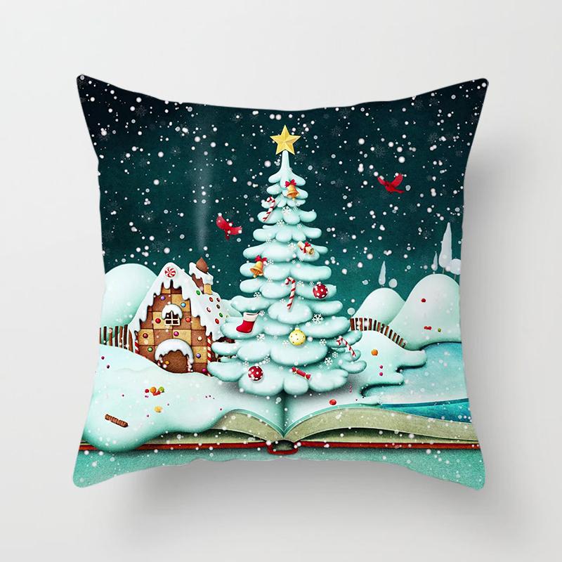 Christmas Home Pillow Covers Christmas Printed Bed Home Decor Cushion Covers Christmas Decor Pillow Covers