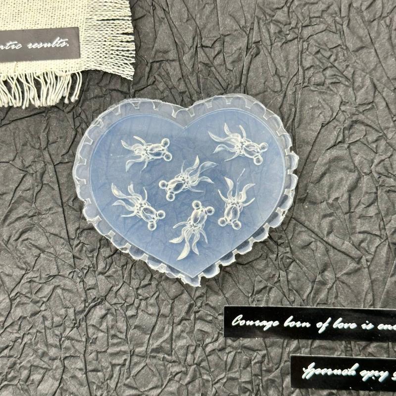 Rose Blomst Sommerfugl 3D Silikon Negler Form Tulipan Negler Maler DIY Neglekunst Dekor Myk Stemplingsform Manikyr Design Verktøy