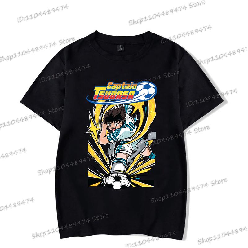 Comic Captain Tsubasa T-shirt Hip Hop Football Lover Gifts Short Sleeve T Shirt Cartoon Fashion Men Women Anime Streetwear