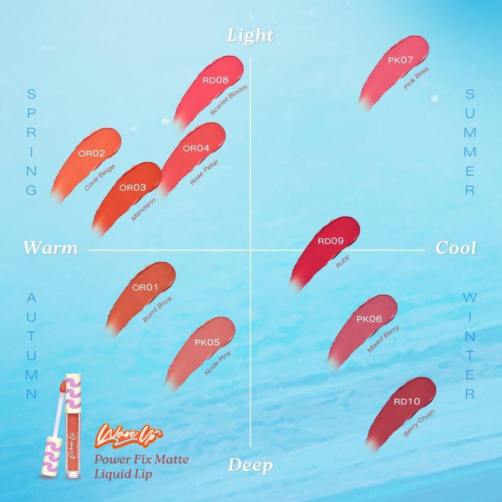 Cute Press Wave Up Power Fix Matte Liquid Lip 2.5 G.