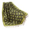 Cozy Winter Knit Throw Blanket With Polka Dot Jacquard Soft Fuzzy Mink Feel Fringed Shawl Sofa Bed