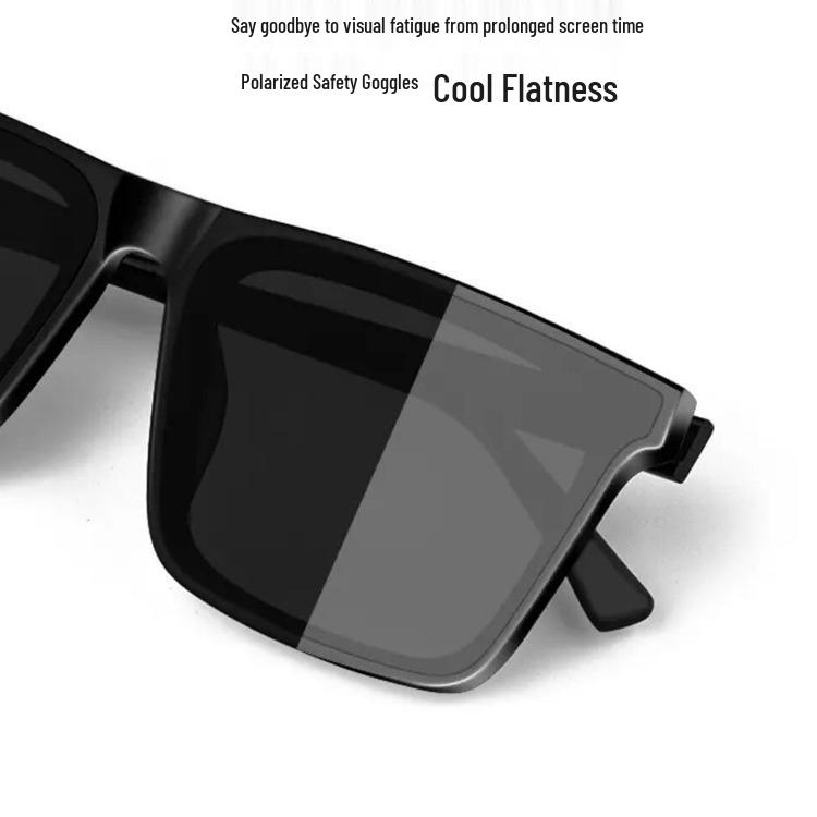 2024 Men's Square Frame Anti-UV Driving Sunglasses - New Douyin Celebrity Style