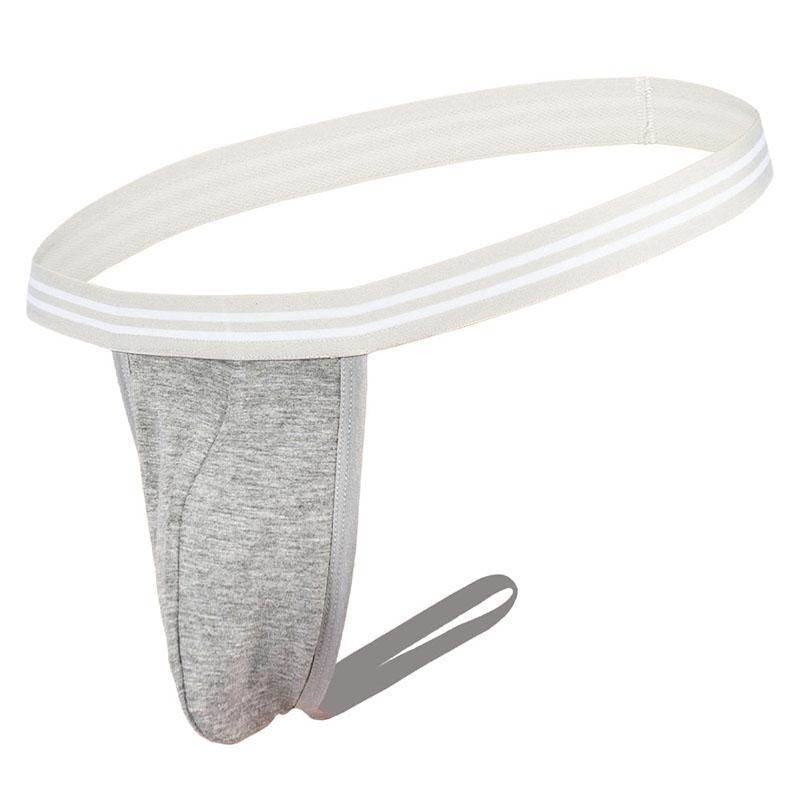 YWZAO Vložiteľný análny dildo Pánske spodné prádlo Tanga Sivá N03