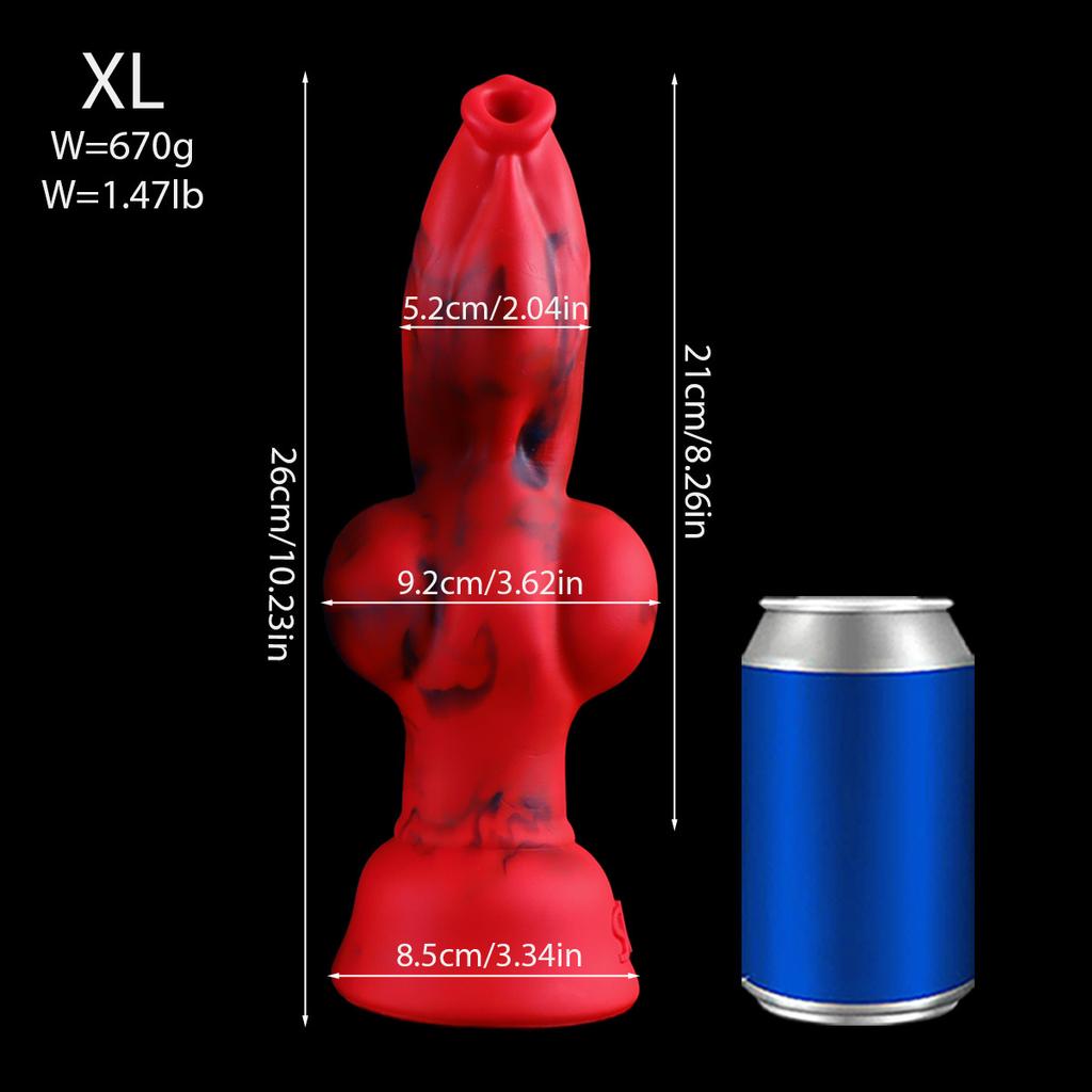 New Dog Cock Simulation Animal Penis Dog Hanging Dildo Female Masturbation 133.33cm-Inch Adult Sex Product