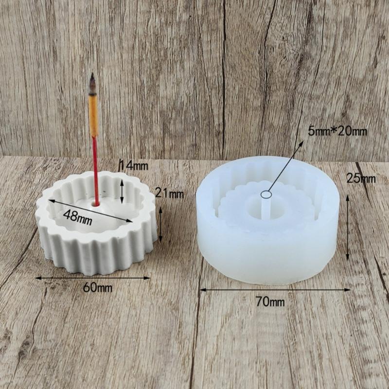 2Pcs Incense Holder Mold Lotus Incense Stick Base Silicone Mold Incense Holder Tray Epoxy Resin Mold Home Decorations